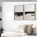 Cargar imagen en el visor de la galería, Díptico pintado a mano Horizonte atemporal