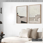 Cargar imagen en el visor de la galería, Díptico pintado a mano Belleza minimalista