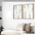 Cargar imagen en el visor de la galería, Díptico pintado a mano Pureza minimalista