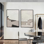 Cargar imagen en el visor de la galería, Díptico pintado a mano Belleza minimalista