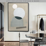 Cargar imagen en el visor de la galería, Arte pintado a mano Geometría minimalista Uno