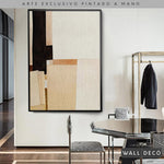 Cargar imagen en el visor de la galería, Arte pintado a mano Minimalismo sereno en tonos sepia