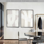 Cargar imagen en el visor de la galería, Díptico pintado a mano Pureza minimalista