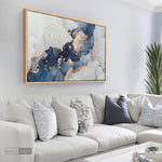 Cargar imagen en el visor de la galería, Cuadro Fluido Abstracto Dorado (B)