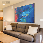 Cargar imagen en el visor de la galería, Cuadro Abstracto Contraste Azul