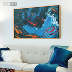 Cargar imagen en el visor de la galería, Cuadro Abstracto Rojo Azul