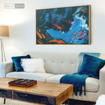Cargar imagen en el visor de la galería, Cuadro Abstracto Rojo Azul