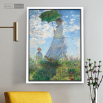 Cargar imagen en el visor de la galería, Cuadro Arte Mujer con sombrilla, Claude Monet