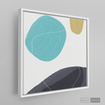 Cargar imagen en el visor de la galería, Cuadro Abstracto Nórdico Azul Tres