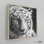 Cargar imagen en el visor de la galería, Cuadro Animales Tigre Blanco B/N
