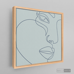 Cargar imagen en el visor de la galería, Tríptico Rostros Face Lines Blue