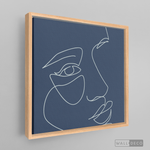 Cargar imagen en el visor de la galería, Tríptico Rostros Face Lines Blue