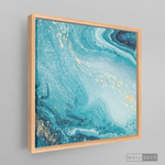 Cargar imagen en el visor de la galería, Cuadro Fluido Abstracto Turquesa