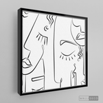 Cargar imagen en el visor de la galería, Cuadro Minimalista Faces Lines