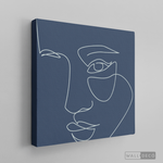 Cargar imagen en el visor de la galería, Cuadro Face Lines Azul Uno