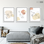 Cargar imagen en el visor de la galería, Tríptico Rostros Face Lines