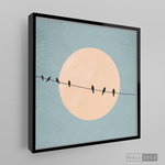 Cargar imagen en el visor de la galería, Cuadro Minimalista Pájaros en Azul