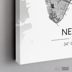 Cargar imagen en el visor de la galería, Cuadro New York Map Blanco