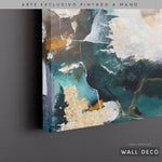 Cargar imagen en el visor de la galería, Arte Pintado a Mano Esmeralda Horizontal