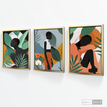 Cargar imagen en el visor de la galería, Tríptico Mujeres Afro Tropical