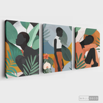 Cargar imagen en el visor de la galería, Tríptico Mujeres Afro Tropical