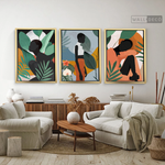 Cargar imagen en el visor de la galería, Tríptico Mujeres Afro Tropical