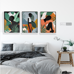 Cargar imagen en el visor de la galería, Tríptico Mujeres Afro Tropical