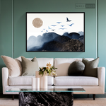 Cargar imagen en el visor de la galería, Cuadro Fragmentos Aves y Luna