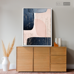 Cargar imagen en el visor de la galería, Cuadro Fragmentos Abstractos Rosa Y Azul