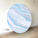 Cargar imagen en el visor de la galería, Cuadro Circular Fluido Celeste