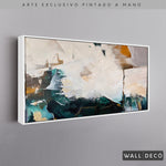 Cargar imagen en el visor de la galería, Arte Pintado a Mano Esmeralda Horizontal