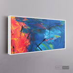 Cargar imagen en el visor de la galería, Cuadro Abstracto Contraste Azul