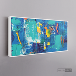 Cargar imagen en el visor de la galería, Cuadro Abstracto Amarillo Azul