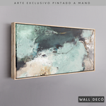 Cargar imagen en el visor de la galería, Arte Pintado a Mano Luz Verde Horizontal