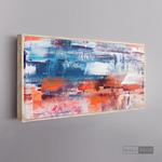 Cargar imagen en el visor de la galería, Cuadro Abstracto Naranja, Blanco y Azul