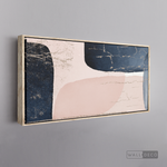 Cargar imagen en el visor de la galería, Cuadro Fragmentos Abstractos Rosa Y Azul