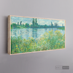 Cargar imagen en el visor de la galería, Cuadro Arte Los Bancos del Sena, Claude Monet
