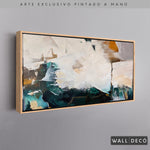 Cargar imagen en el visor de la galería, Arte Pintado a Mano Esmeralda Horizontal