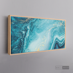 Cargar imagen en el visor de la galería, Cuadro Fluido Abstracto Turquesa