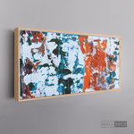 Cargar imagen en el visor de la galería, Arte Abstracto Blanco Sobre Naranja