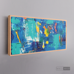 Cargar imagen en el visor de la galería, Cuadro Abstracto Amarillo Azul