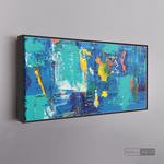 Cargar imagen en el visor de la galería, Cuadro Abstracto Amarillo Azul