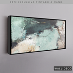 Cargar imagen en el visor de la galería, Arte Pintado a Mano Luz Verde Horizontal