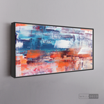 Cargar imagen en el visor de la galería, Cuadro Abstracto Naranja, Blanco y Azul