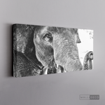 Cargar imagen en el visor de la galería, Cuadro Animales Elefante Boho Horizontal
