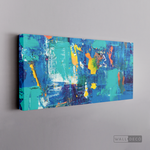 Cargar imagen en el visor de la galería, Cuadro Abstracto Amarillo Azul