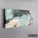 Cargar imagen en el visor de la galería, Arte Pintado a Mano Luz Verde Horizontal