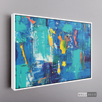 Cargar imagen en el visor de la galería, Cuadro Abstracto Amarillo Azul