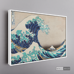 Cargar imagen en el visor de la galería, Cuadro Arte La Gran Ola de Kanagawa Horizontal
