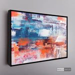 Cargar imagen en el visor de la galería, Cuadro Abstracto Naranja, Blanco y Azul